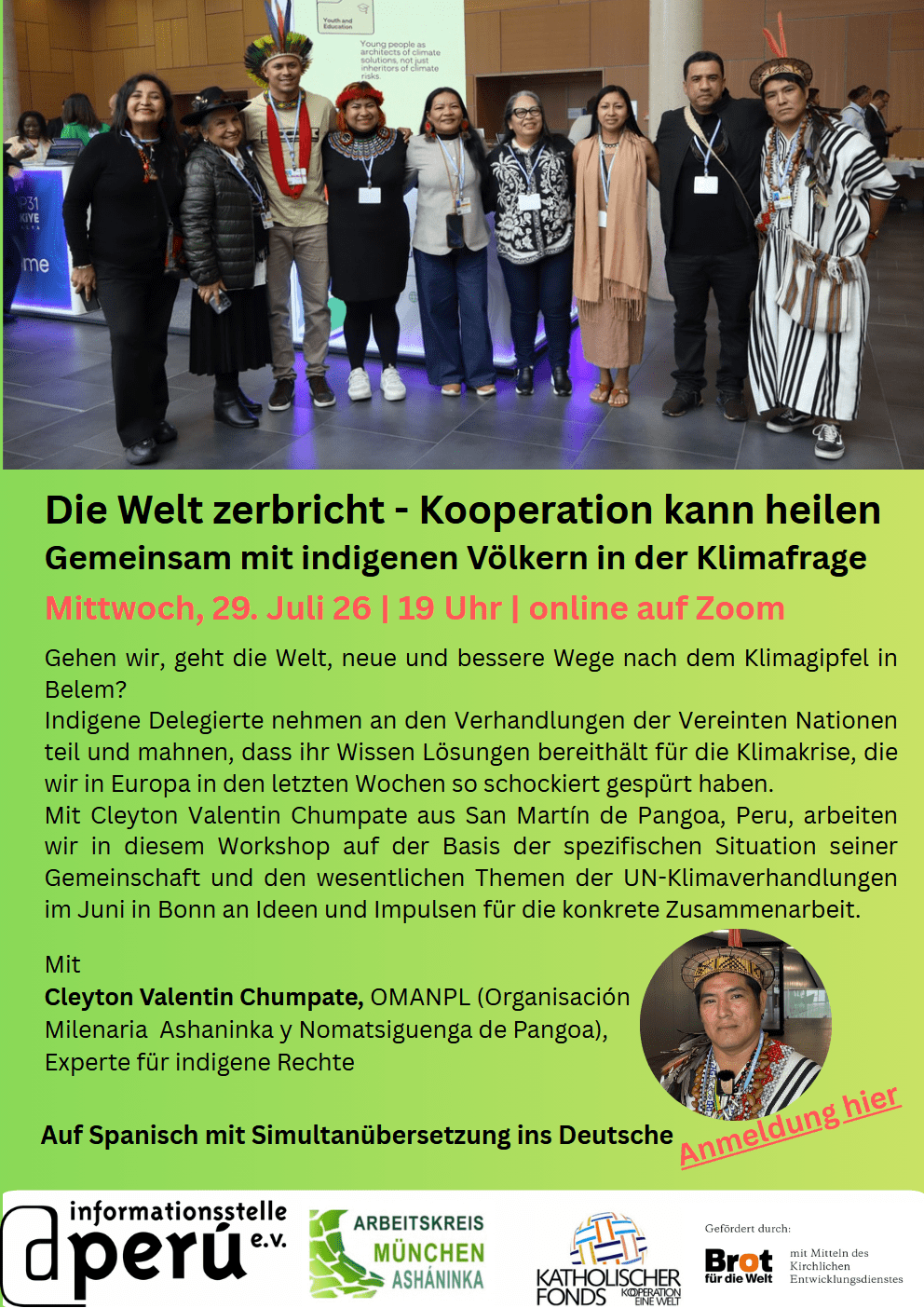 Die Welt zerbricht - Kooperation kann heilen Gemeinsam mit indigenen Völkern in der Klimafrage